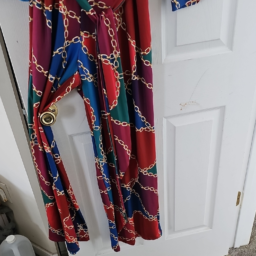 Ashley Stewart Multicolor Chain Print Dress - Picture 2 of 6